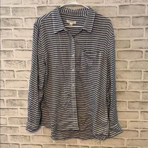 Over sized button up